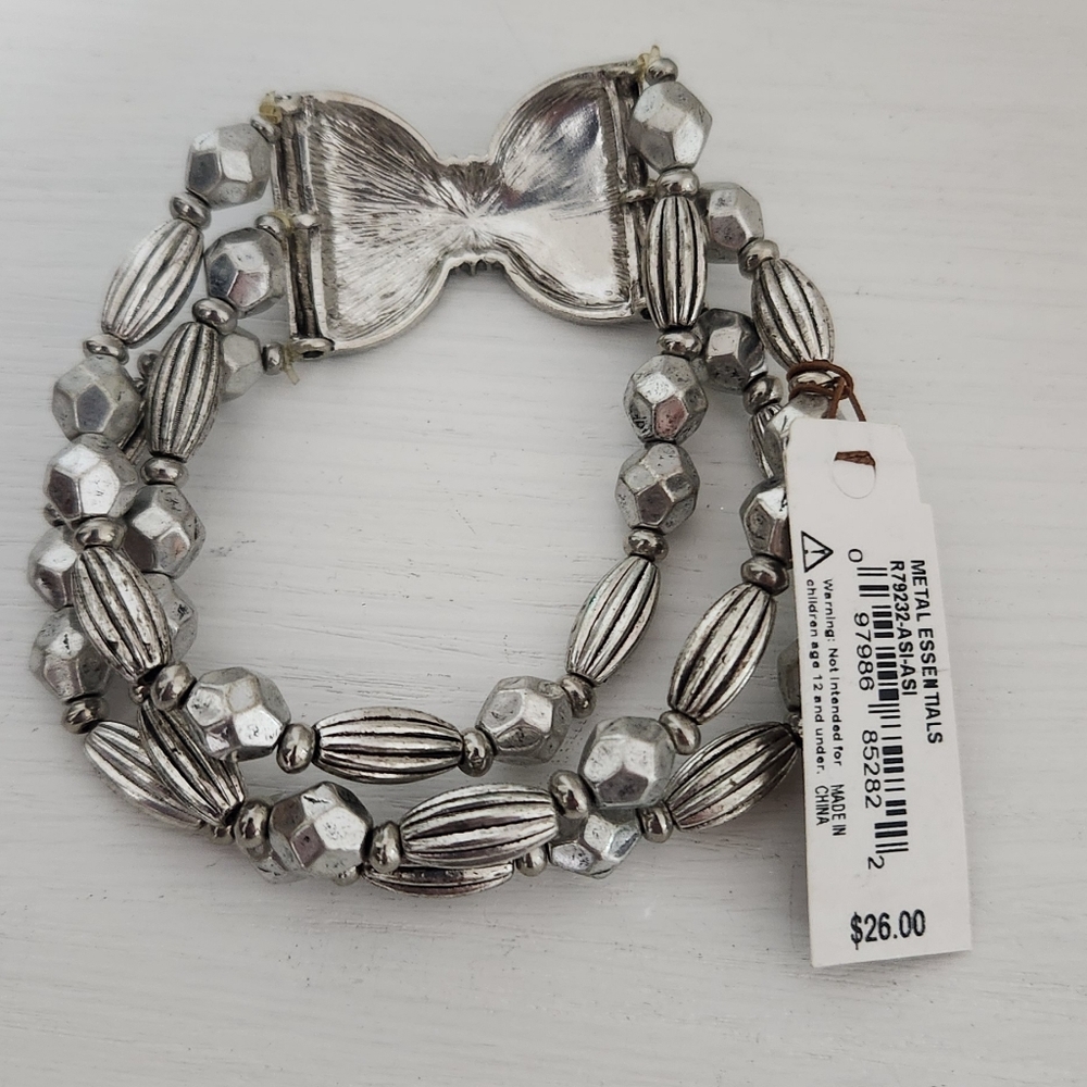 Ruby Rd. Metal Essentials Beaded Stretch Bracelet - Picture 2 of 5